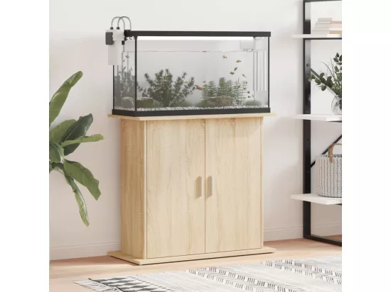 Support pour aquarium chêne sonoma 81x36x73cm bois d'ingénierie