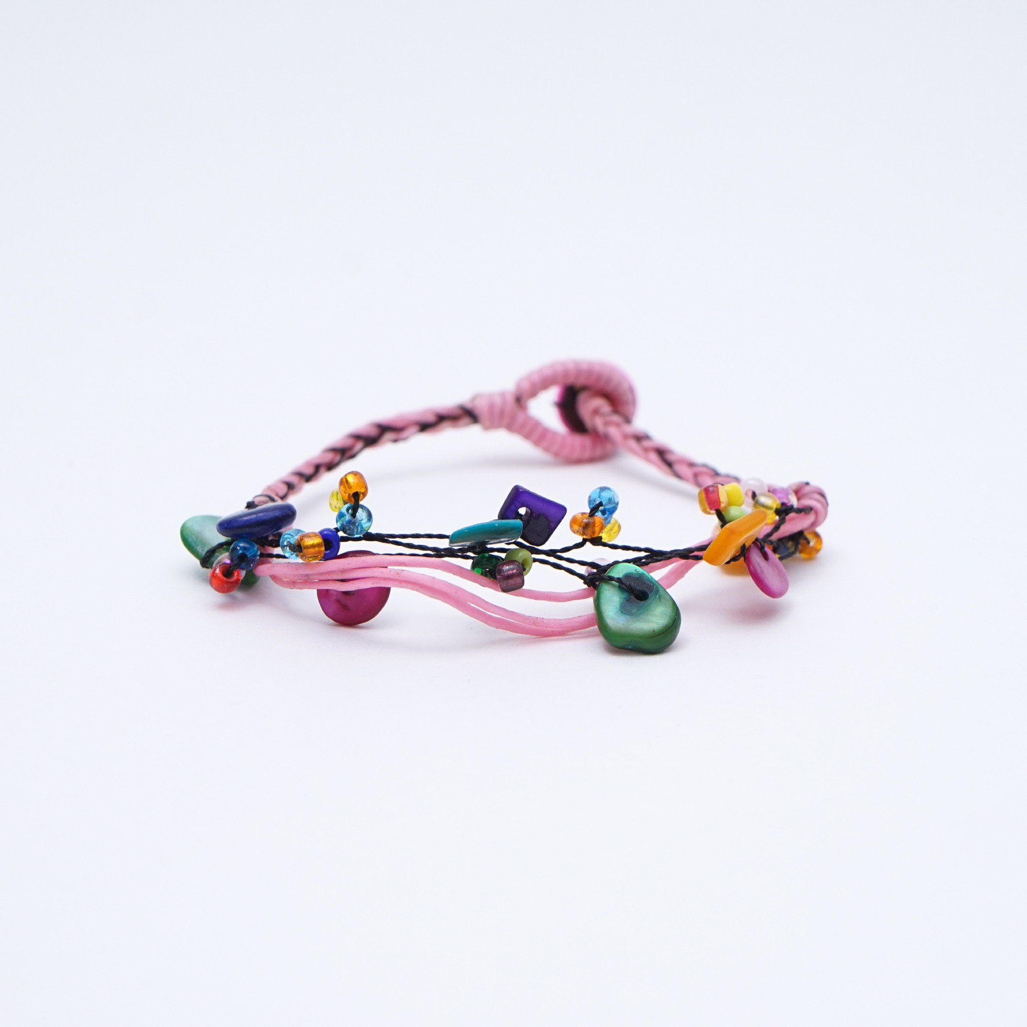 Armband 'Penny', handgefertigt, pink, multicolor günstig bestellen