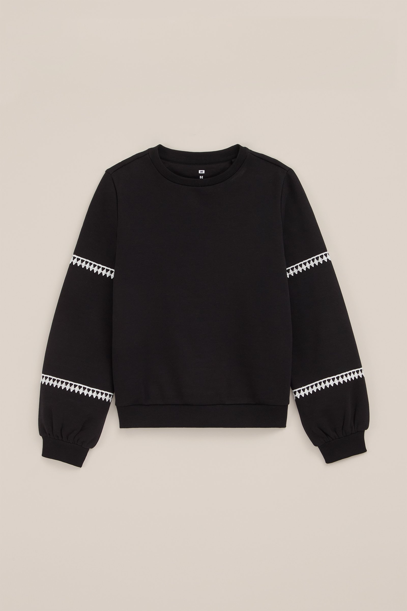 Meisjes trui met embroidery WE Fashion Zwart