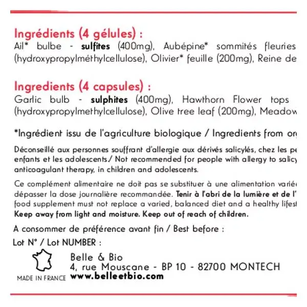 Belle & Bio Cardio Bio 120 cápsulas
