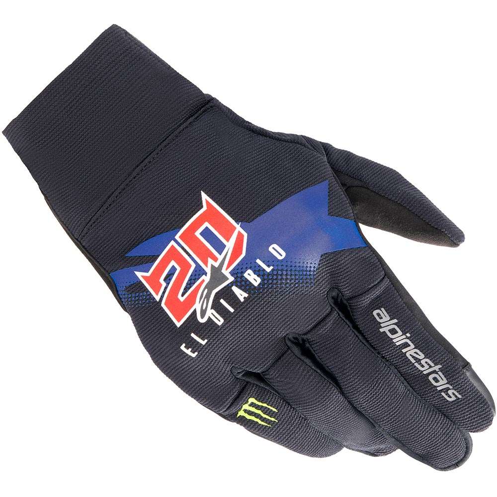 Alpinestars - Gants Reef Monster Fabio Quartararo Noir / Bleu / Rouge