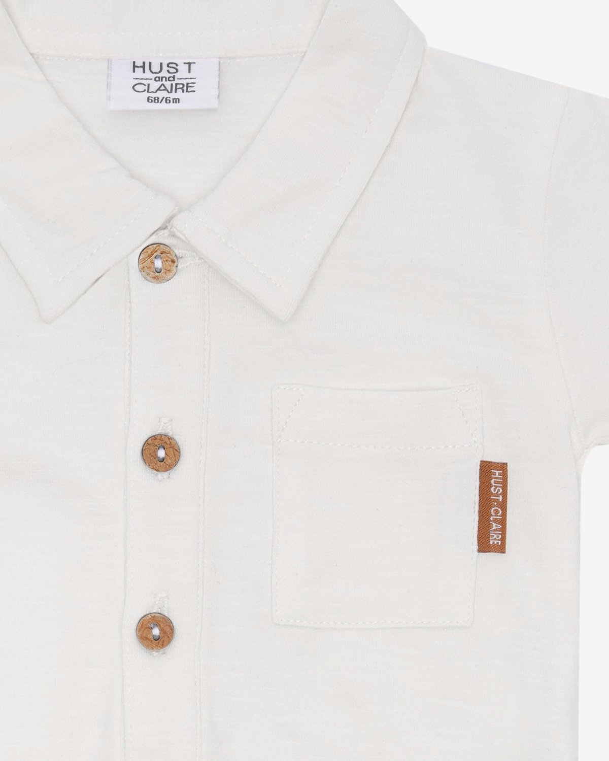 Body m/ Polo Krage, Kortermet – 95% Øko Bomull, 5% Elastan | HCBoye Slub
