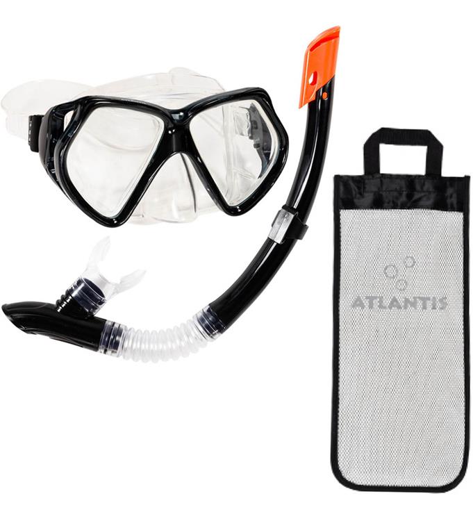 Atlantis Andros Black Snorkelset