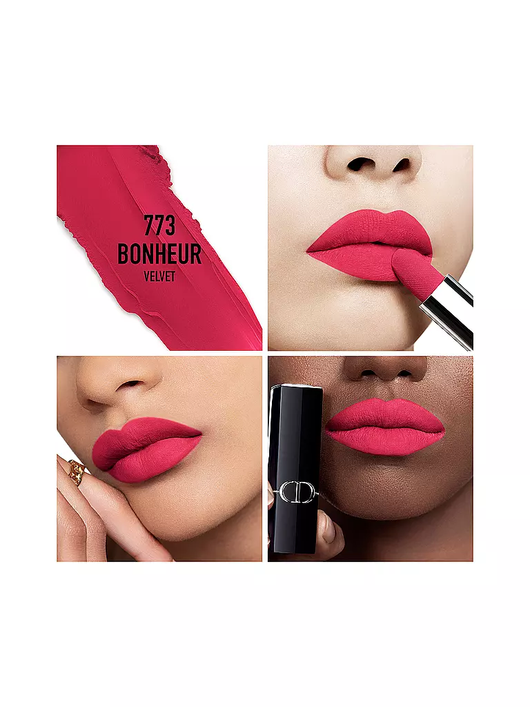 DIOR Lippenstift - Rouge Dior Velvet Lipstick (773 Bonheur) beere