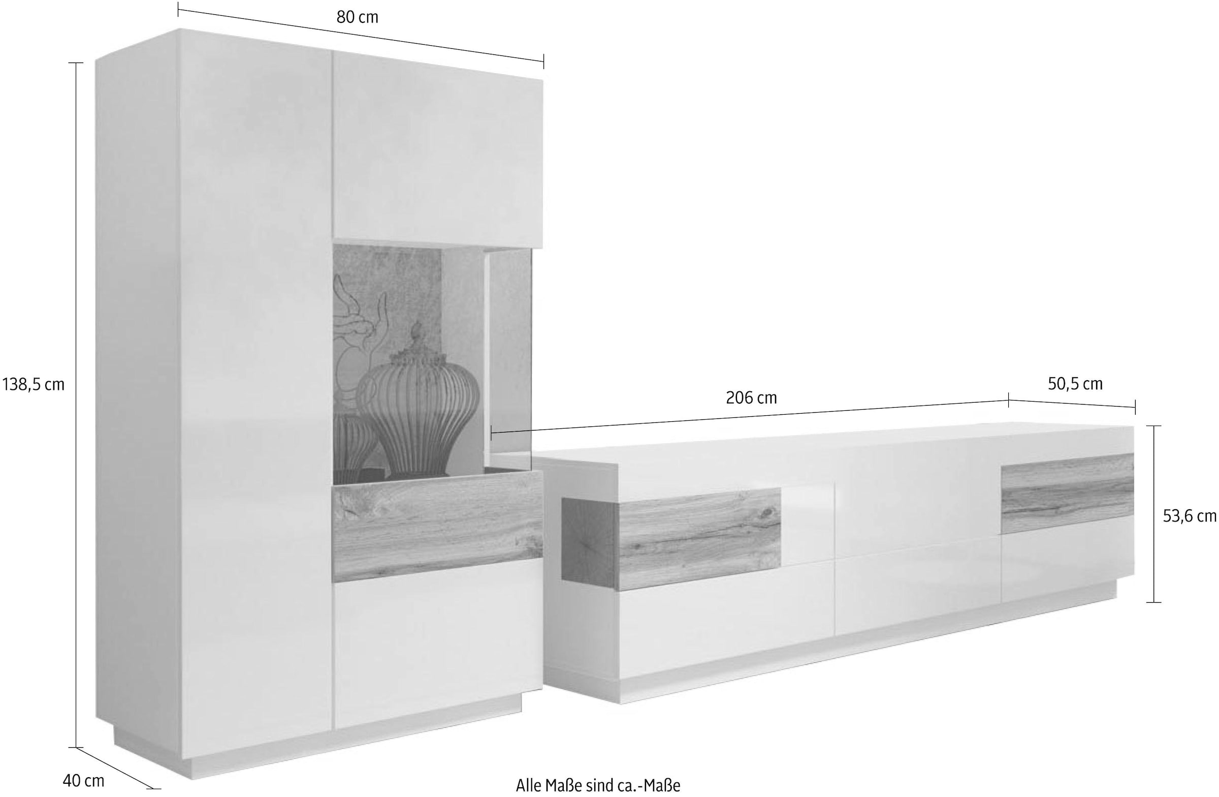 INOSIGN Wohnwand »Silke« Set, 2 Stk. tlg.