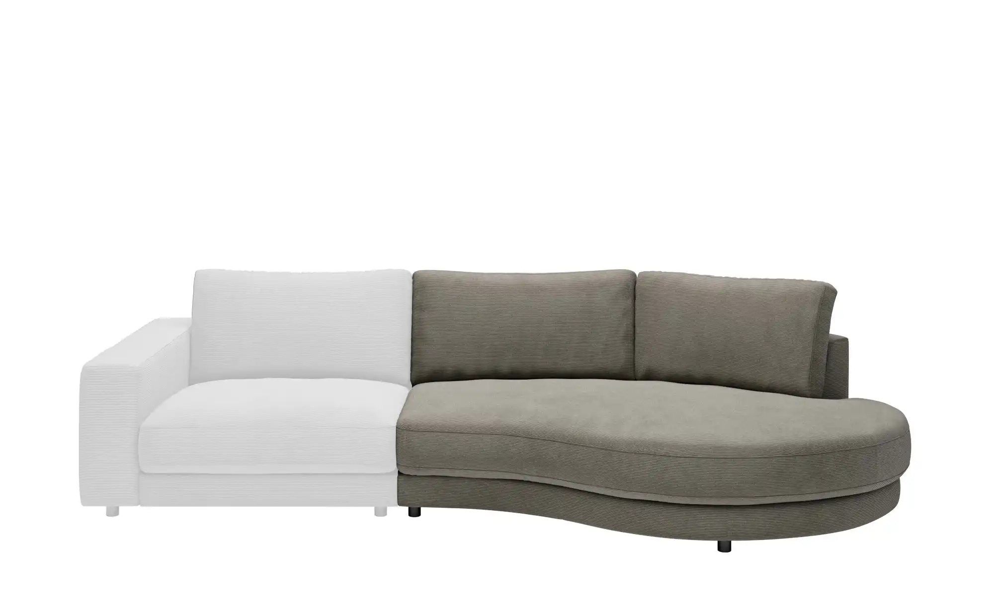 Jette Home Element Abschluss rund rechts in Feincord Sila
