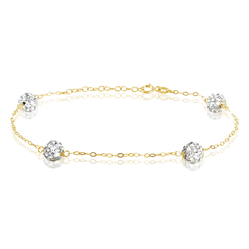 Bracelet Maile Or Jaune Strass
