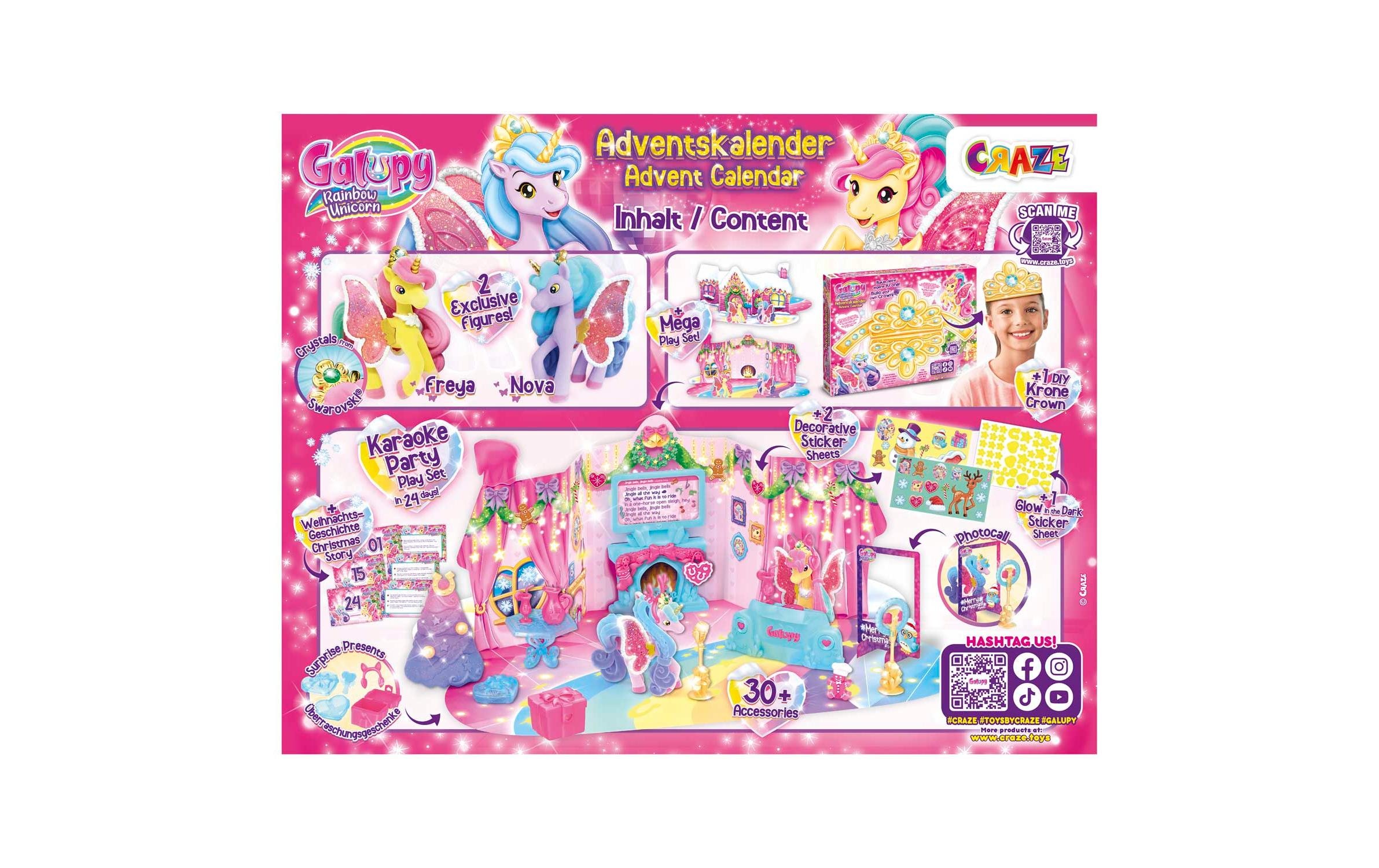 CRAZE Adventskalender »Galupy Rainbow Unicorn« ab 3 Jahren