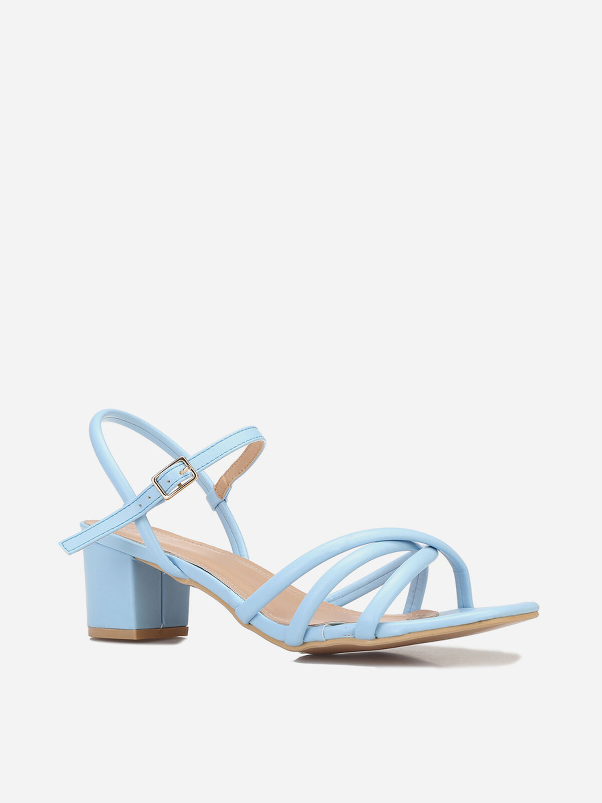 Sandales à brides multiples grandes tailles- Bleu clair