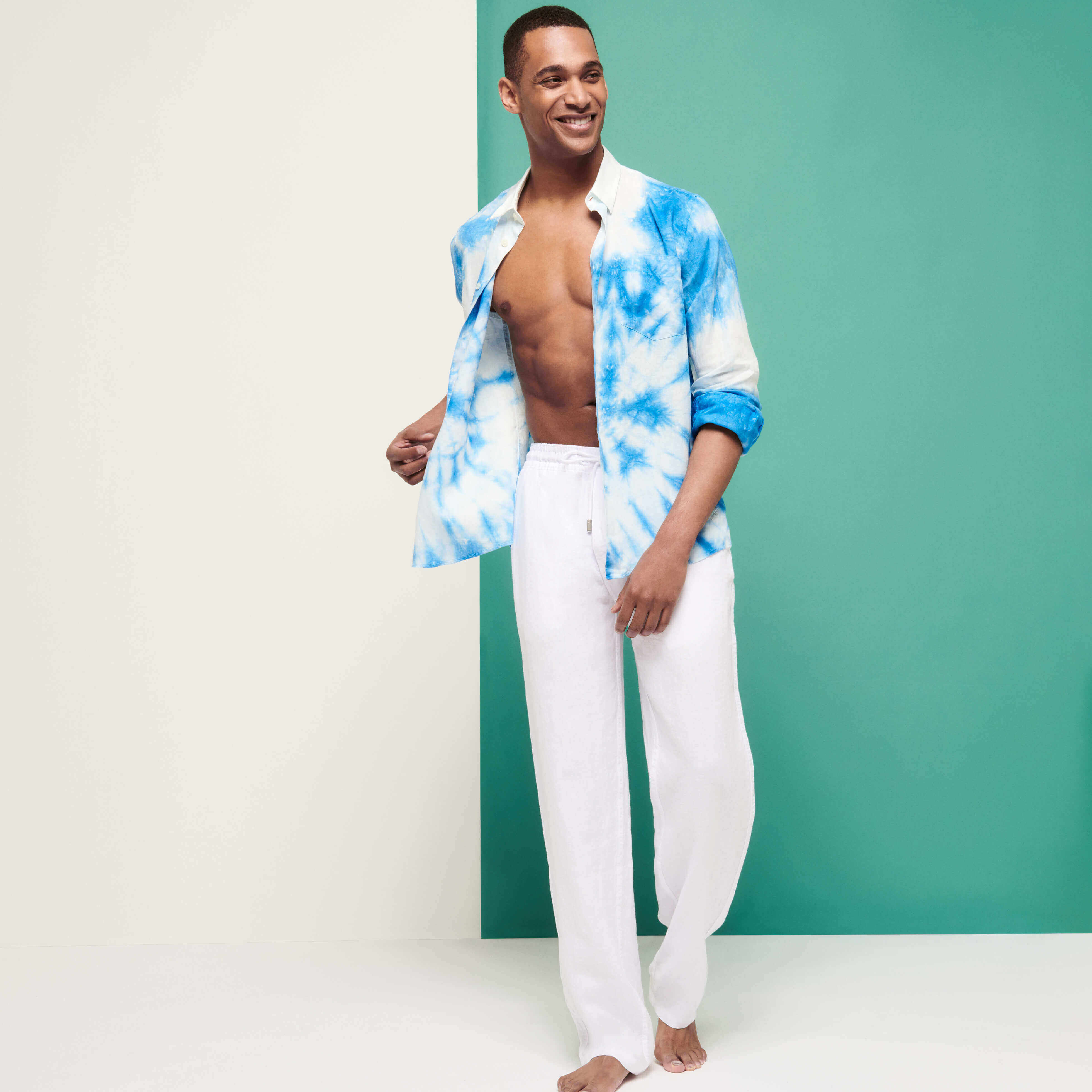 Pantalon en lin homme uni | Site Vilebrequin | PACU3U01