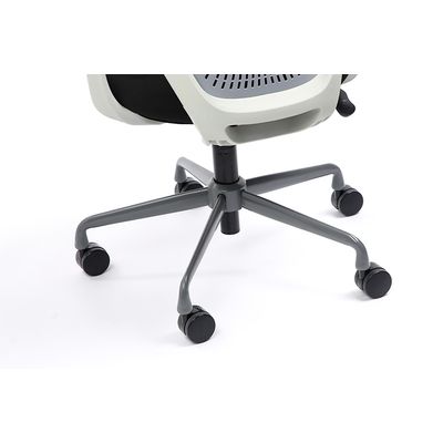 Fauteuil de bureau TIME - accoudoirs fixes gris clair - gris foncé