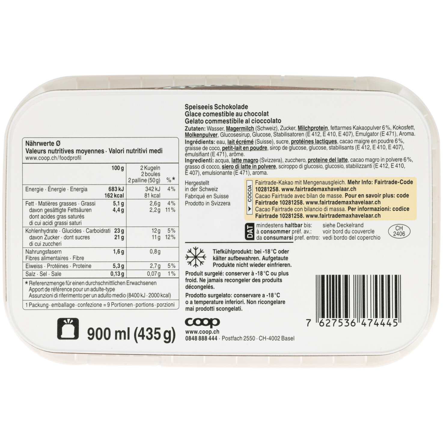 Prix Garantie Dose Schokolade