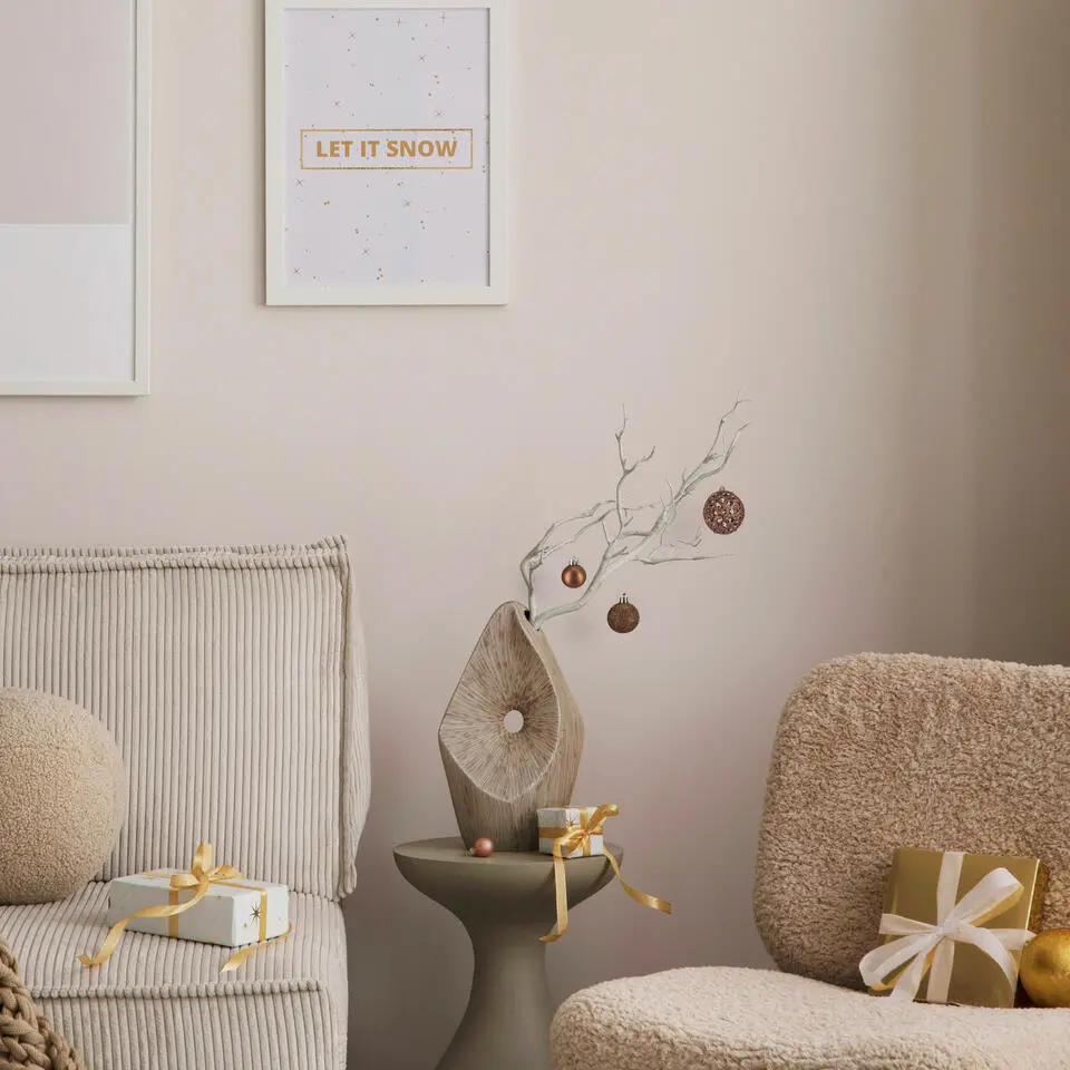 Relaxdays Kerstballen - 100x - bruin - D3, D4, D6 cm - kunststof