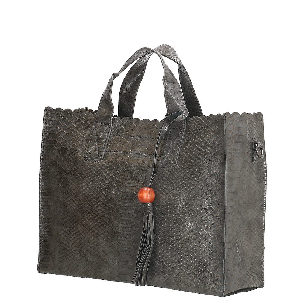 Charm London Covent Garden Hand/ Schoudertas M Snake Grey