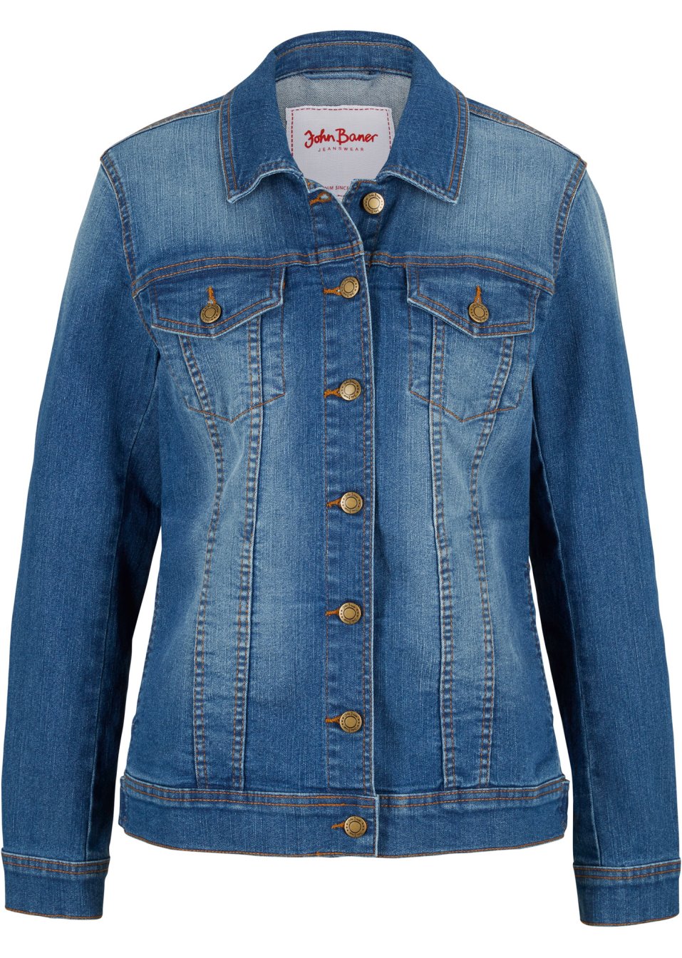 Veste en jean extensible, Basic