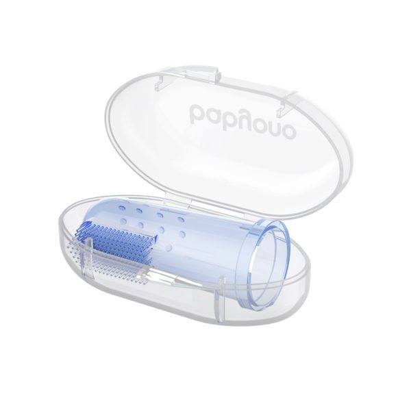 Babyono Fingerzahnbürste aus Silikon mit Box mit Box 1 Stk