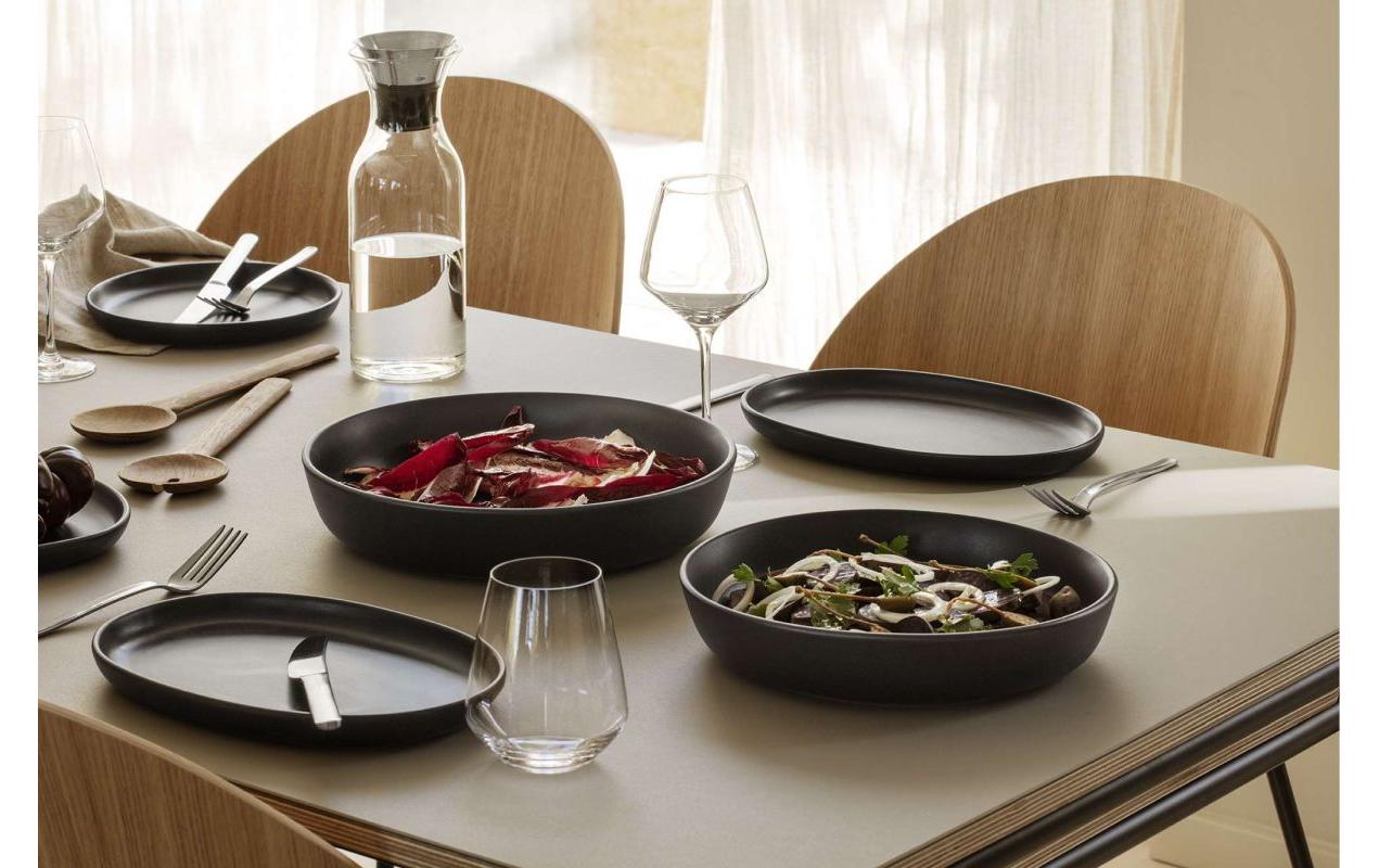 Salatschüssel Nordic Kitchen 25 cm, 4 Stück, SchwarzTeller mit senkrechter Kante