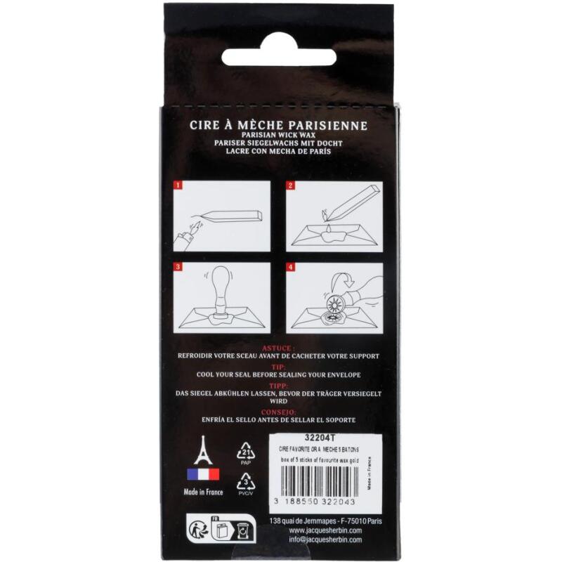 Boite de 5 batons de Cire favorite à mèche