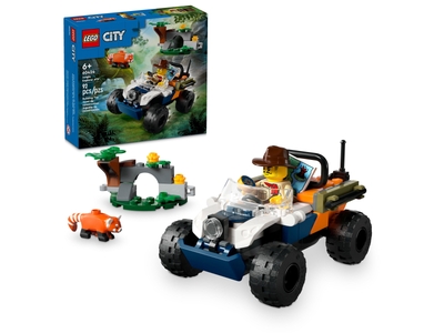 LEGO Jungleonderzoekers: rode panda-missie met terreinwagen (60424)