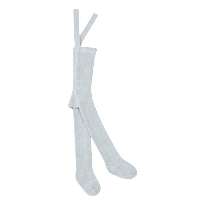 Silly Silas Collants à Bretelles Coton Bio Warmy | Bleu gris