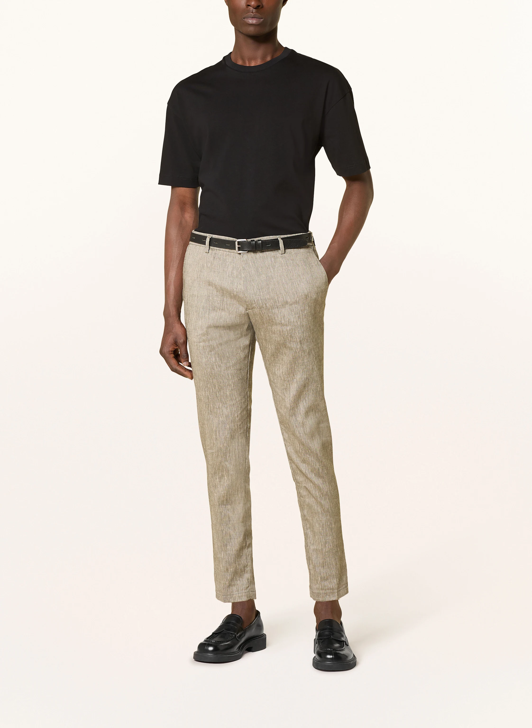DRYKORN Anzughose AJEND Extra Slim Fit mit Leinen