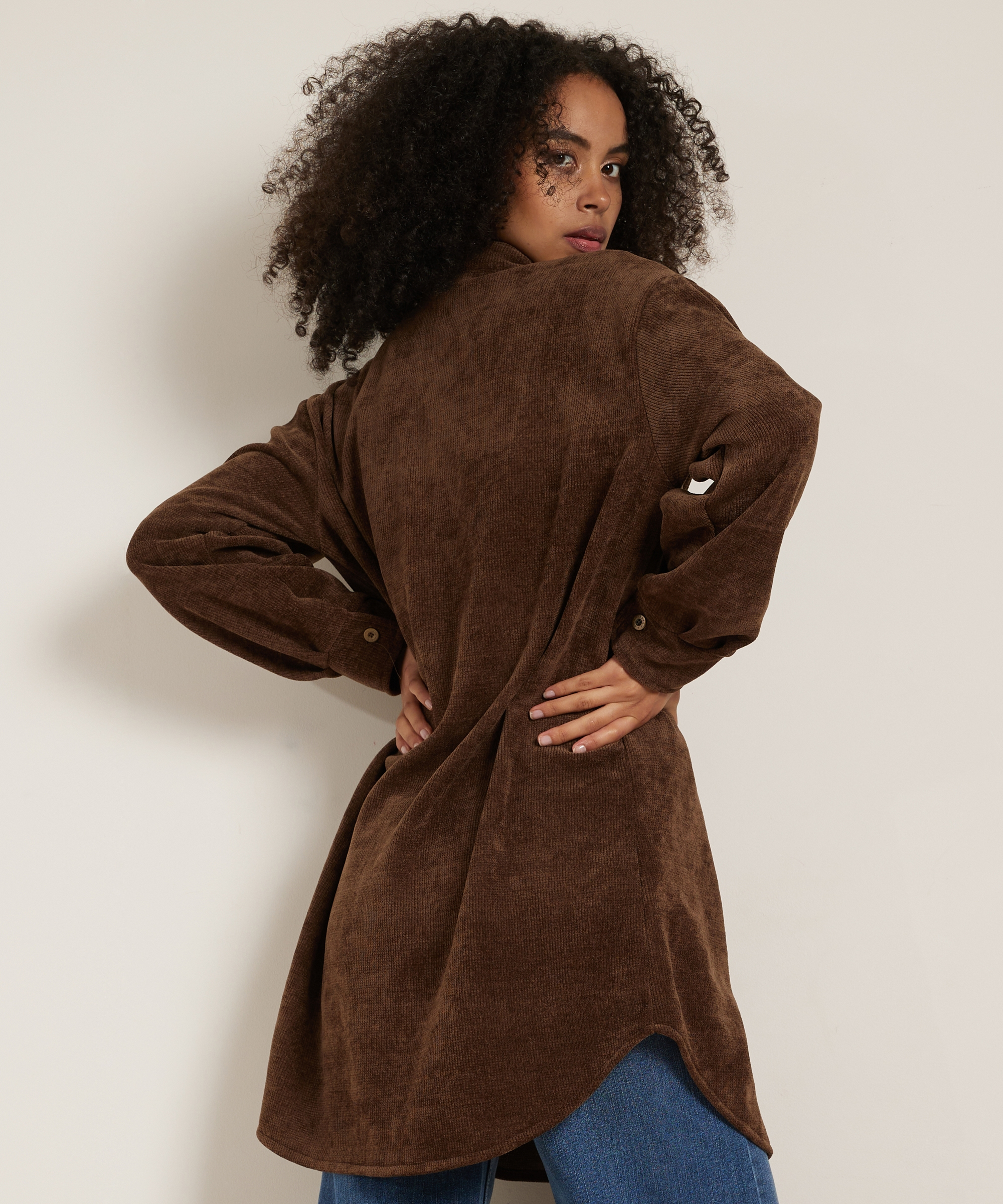 lange blouse ribvelvet