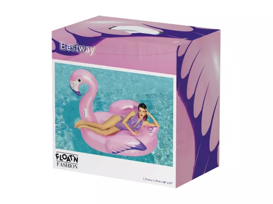 Flamand rose à chevaucher - 173 x 170 cm