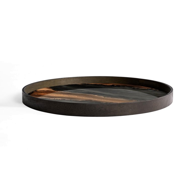 Ethnicraft Organic dienblad bronze Ø61