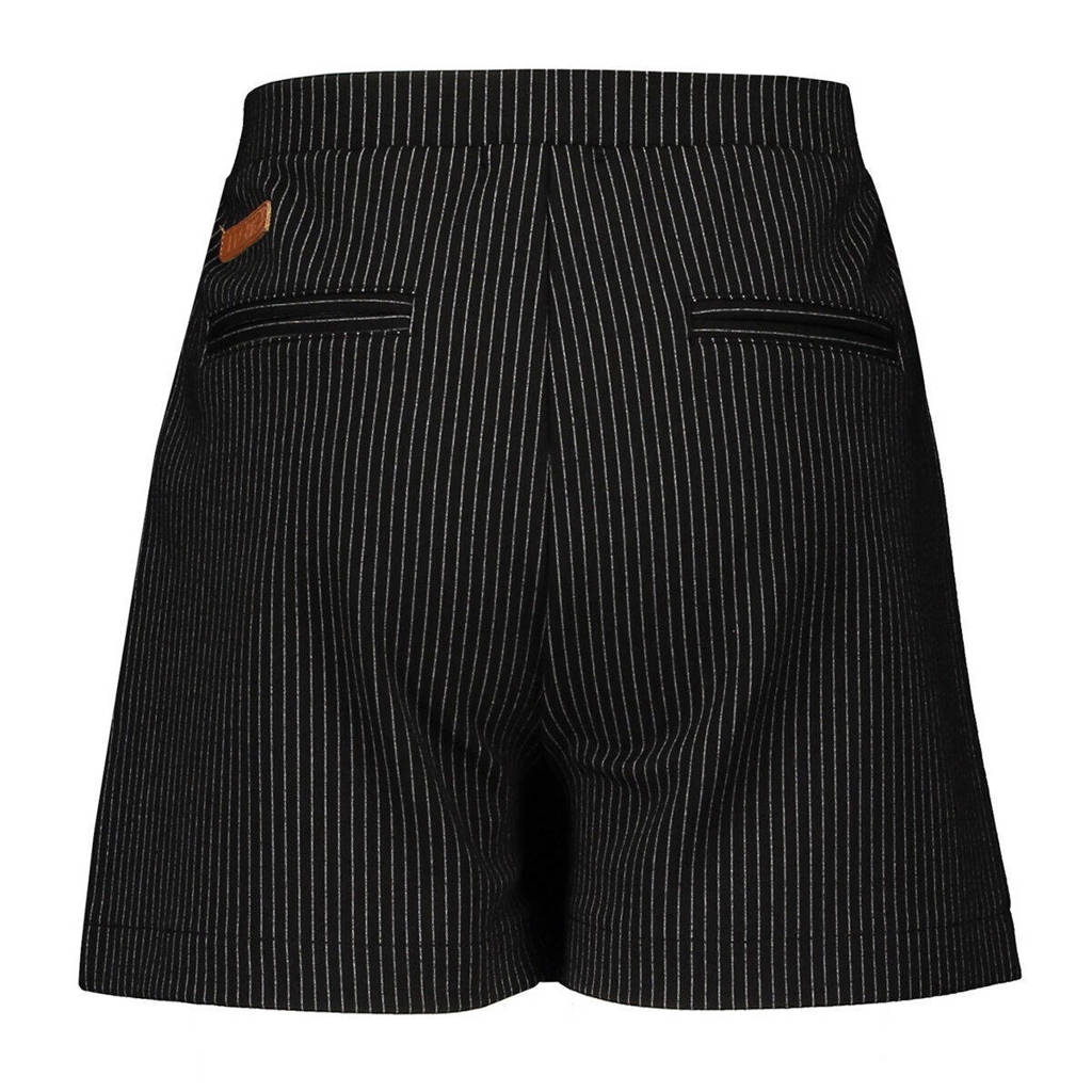 NONO skort met krijtstreep zwart