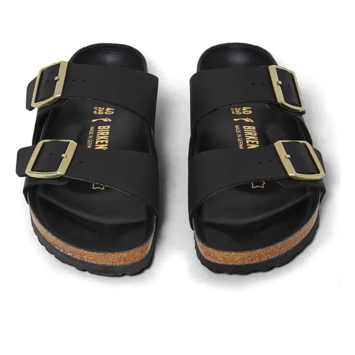 BIRKENSTOCK Sandales Arizona Birko Flor Boucle Dorée - Collection Adulte  | Noir
