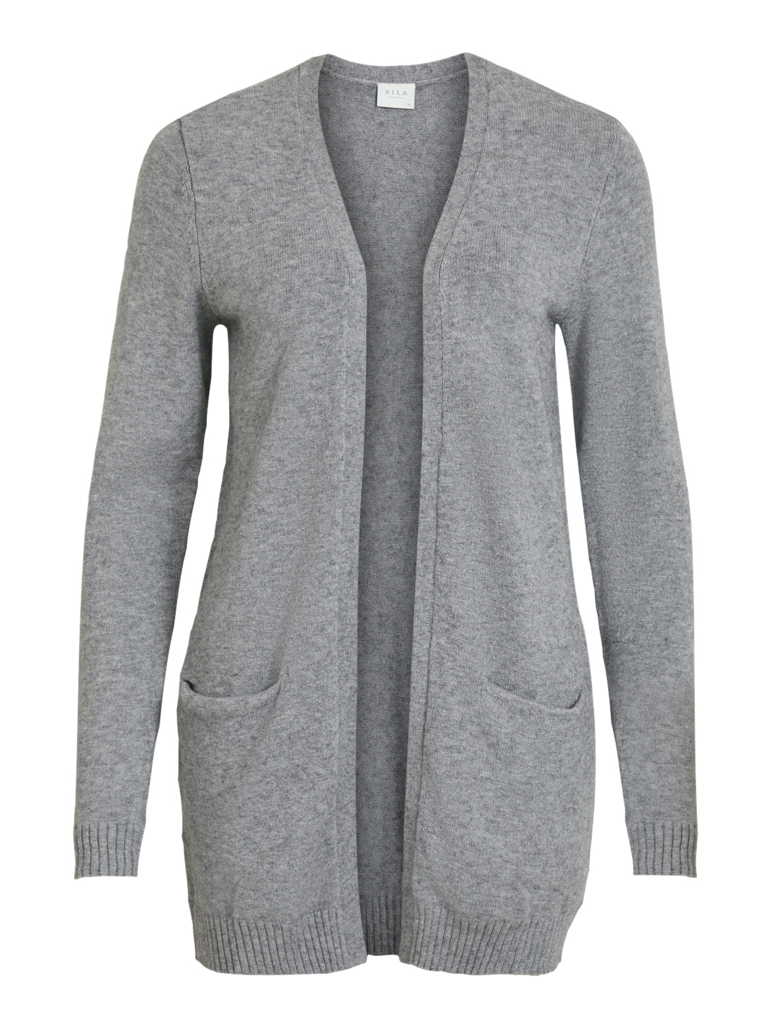 Vila  Viril open cardigan - Medium Grey Melange
