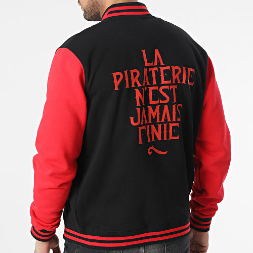 Veste Teddy LPNJF Noir Rouge