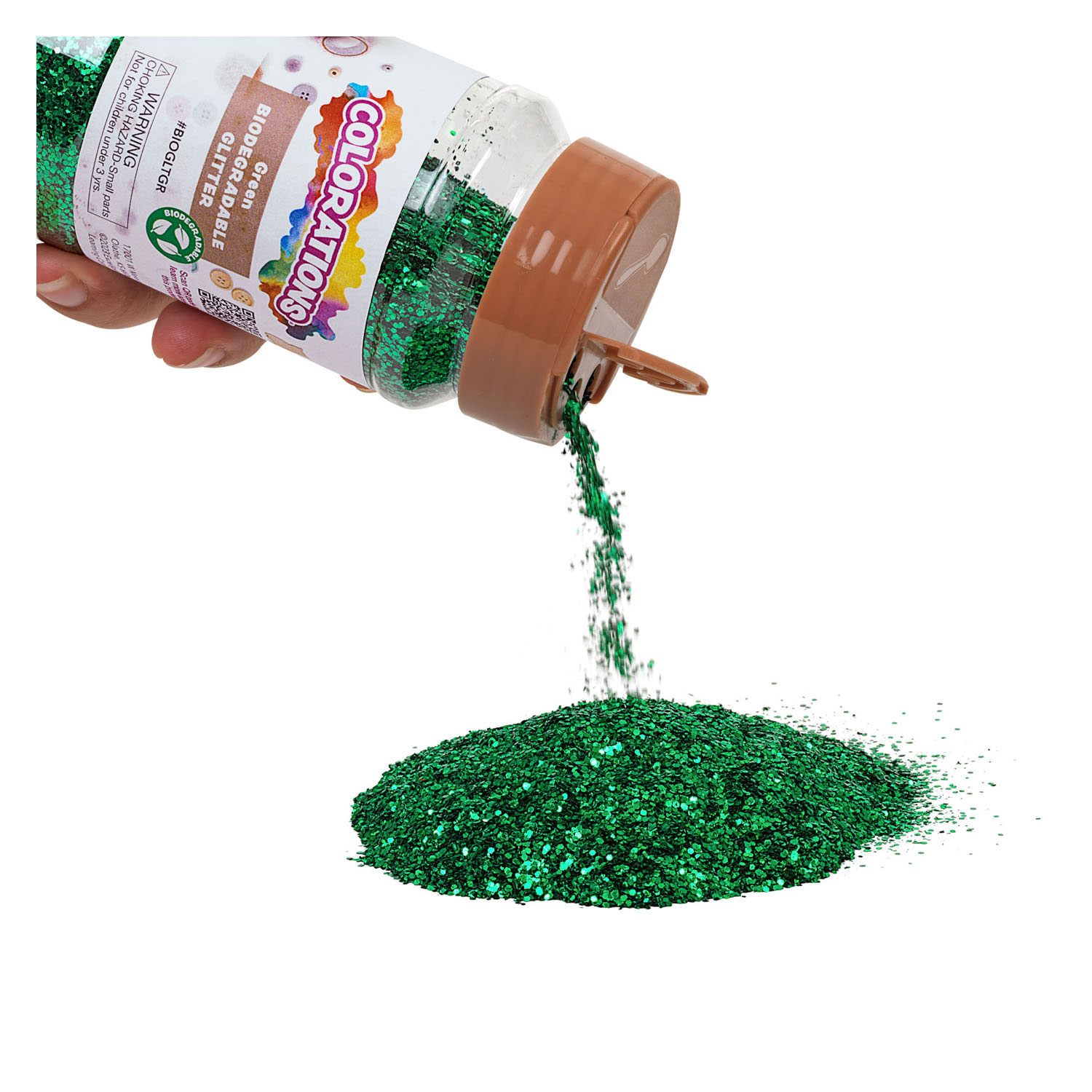 Colorations - Biologische Afbreekbare Glitter - Groen, 113 gram