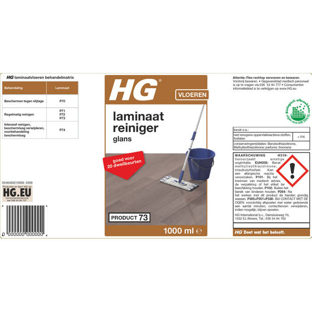 HG laminaatreiniger glans 1 L
