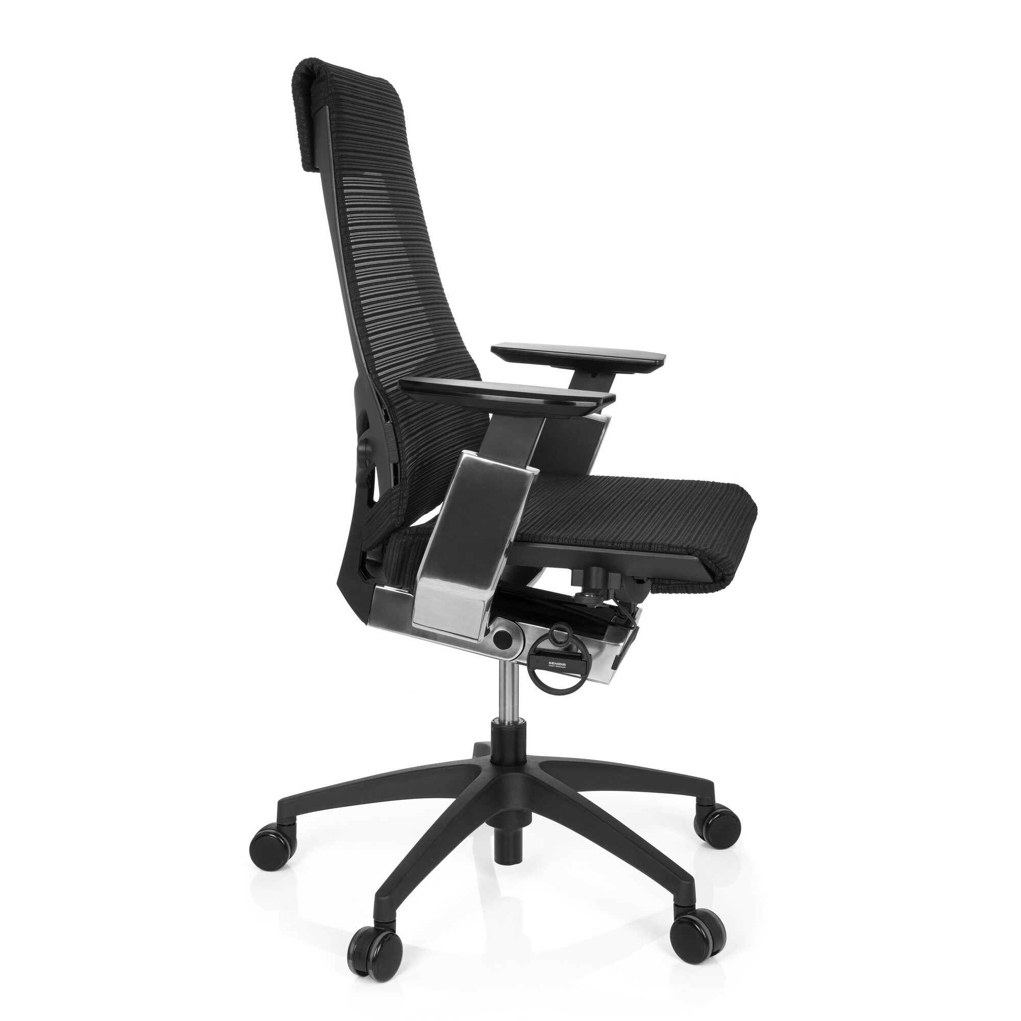 Profi Bürostuhl GENIDIA SMART BLACK CM Netzstoff mit Armlehnen hjh OFFICE