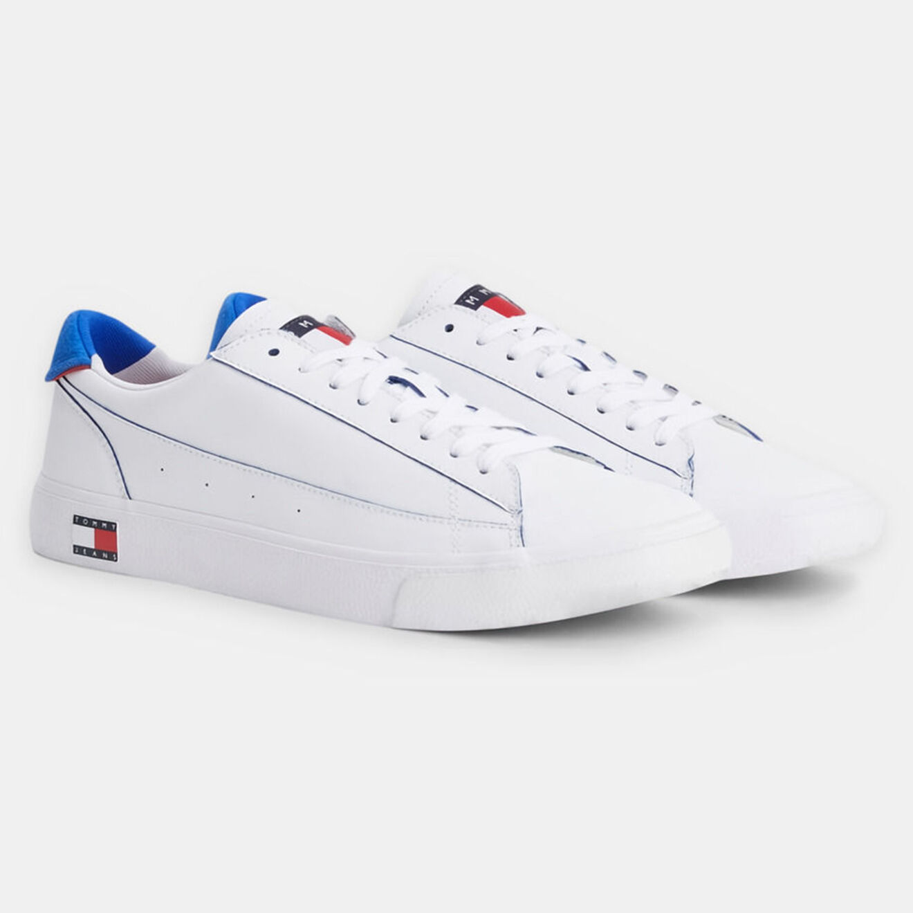Tommy Hilfiger Baskets en Cuir Varsity blanches