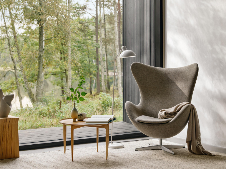 Fritz Hansen Tray salontafel 60 zwart eiken