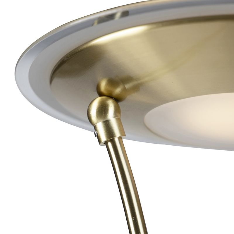 Vloerlamp goud met leesarm incl. LED en USB-poort - Sevilla
