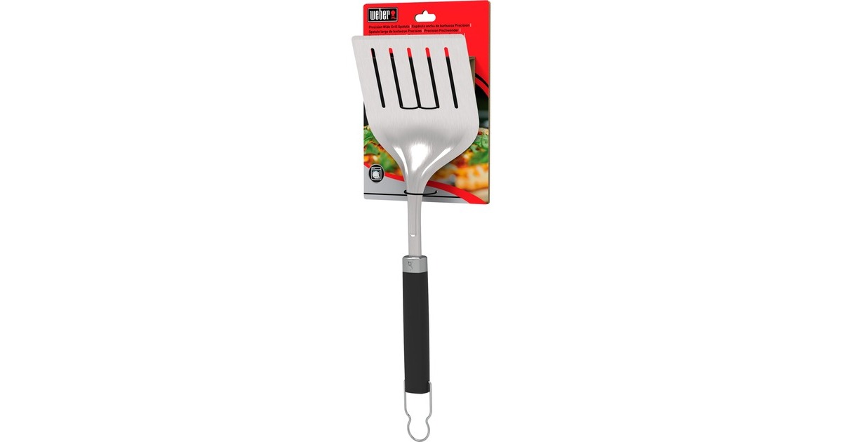 WeberPrecision brede barbecuespatel  (Roestvrij staal/zwart)