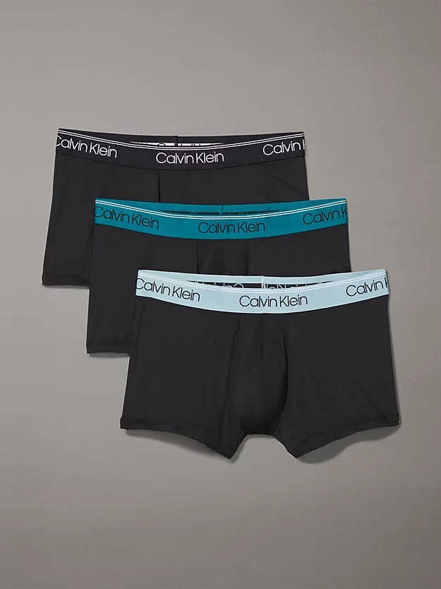 Pacote com 3 Cuecas Boxer de Cintura Baixa - Microelasticidade