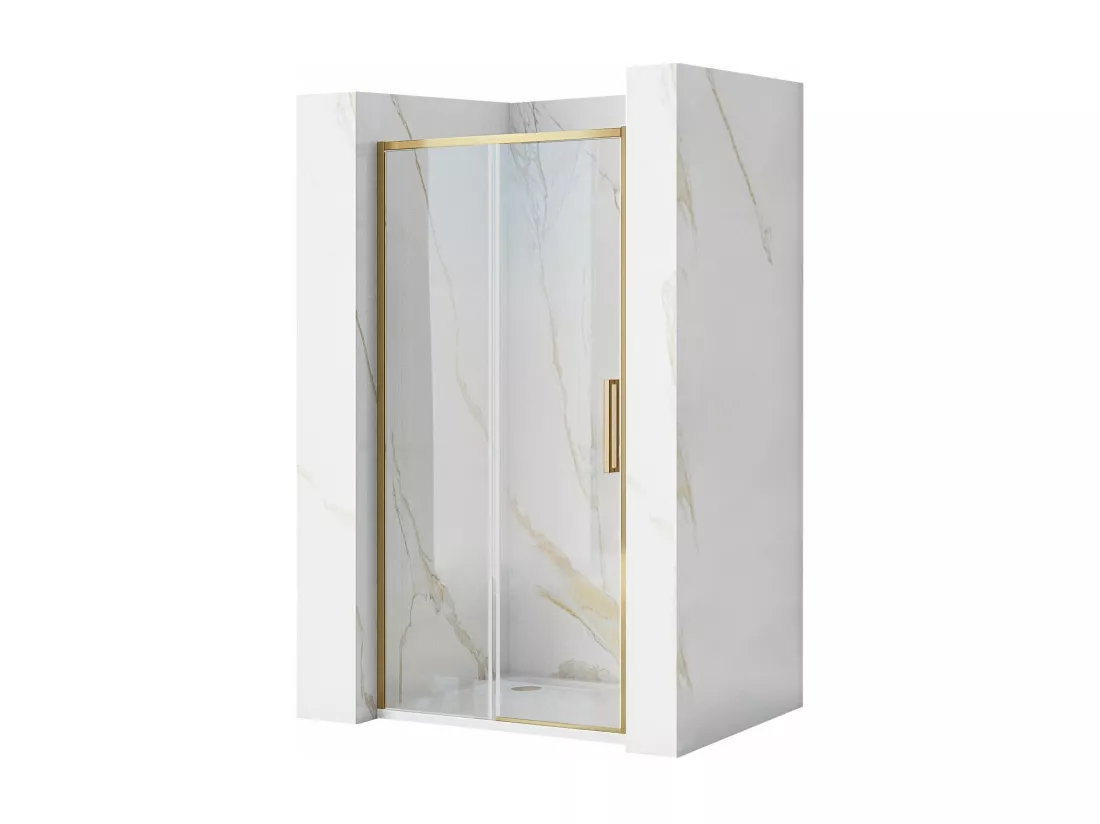 Porte De Douche Coulissante Rea Rapid Slide 100 Brush Gold