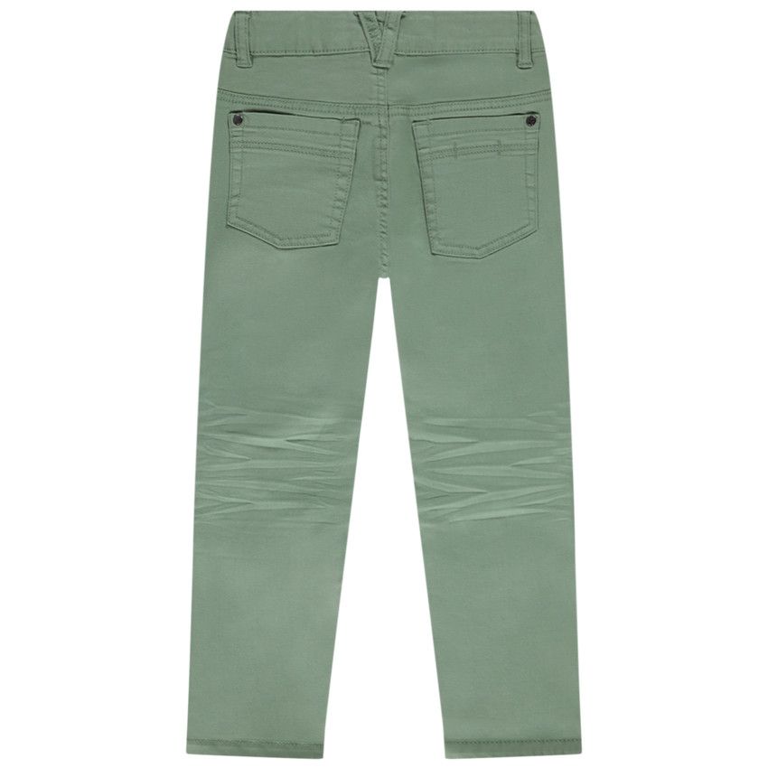 Pantalon slim en twill uni pour garçon - Vert