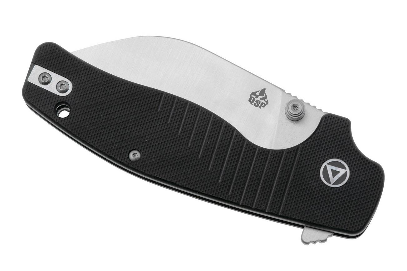 QSP Knife Chefmaster 163-A1, Satin 14C28N, Black G10, zakmes, Keanu Alfaro design