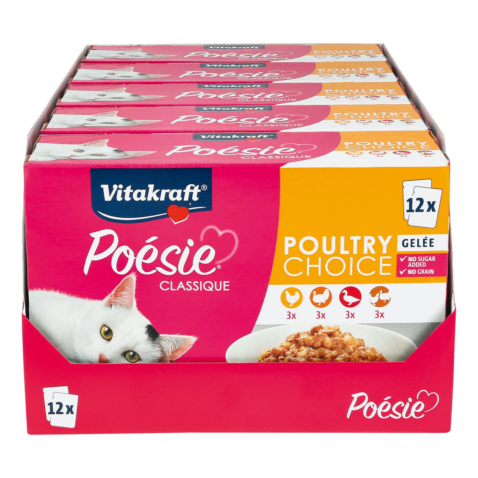 Vitakraft Poesie Classique Gelee 12 x 85 g, 5er Pack