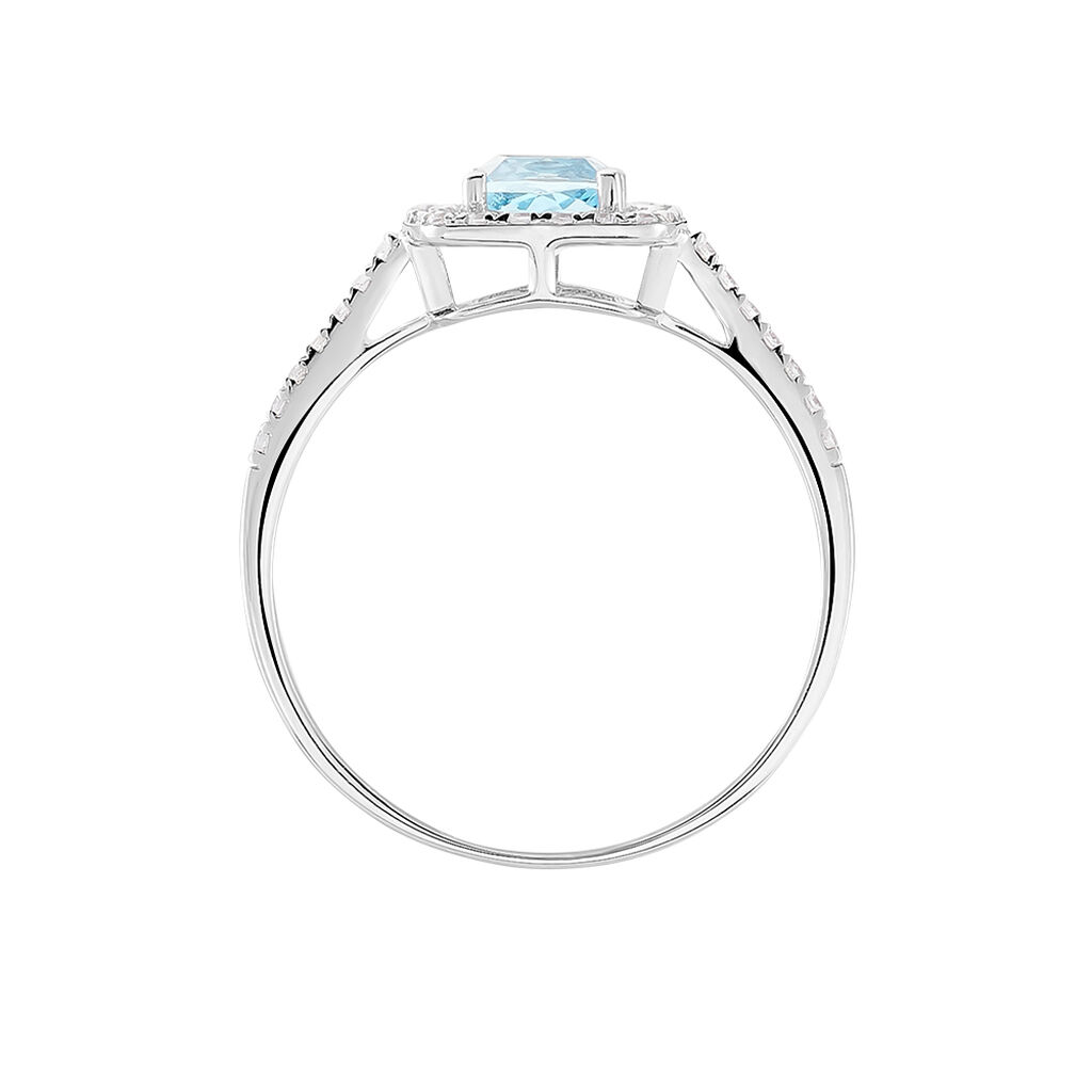 Bague Adrienna Or Blanc Topaze Oxyde De Zirconium