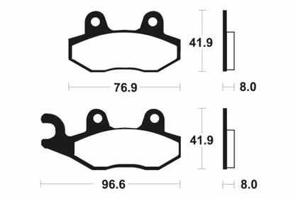 Plaquettes de freins Tecnium MX/Quad métal fritté - MO111