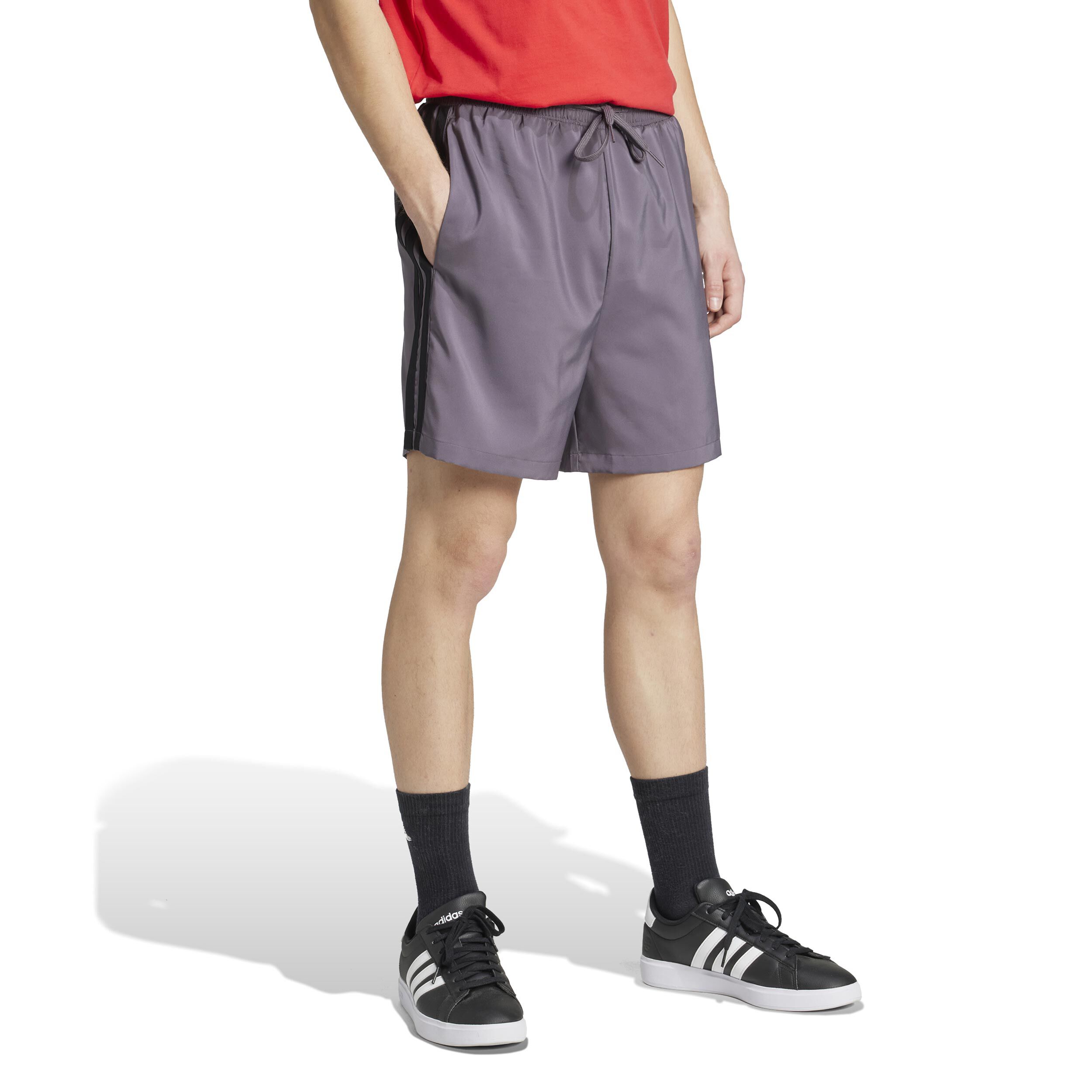 adidas 3Stripes Chelseas Shorts Hommes - Gris Foncé, Noir