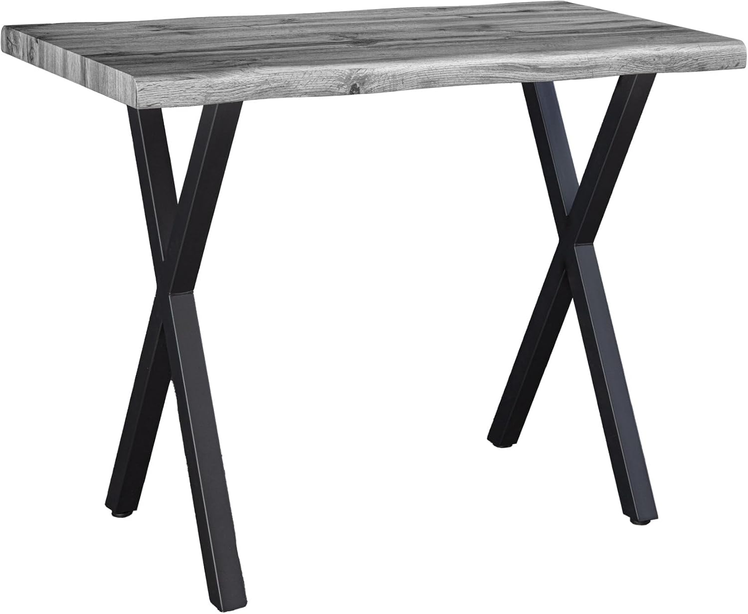 Riess Ambiente Industrial Bartisch WILD - 120cm - grau schwarz - Wildeichen-Design Metall X-Gestell