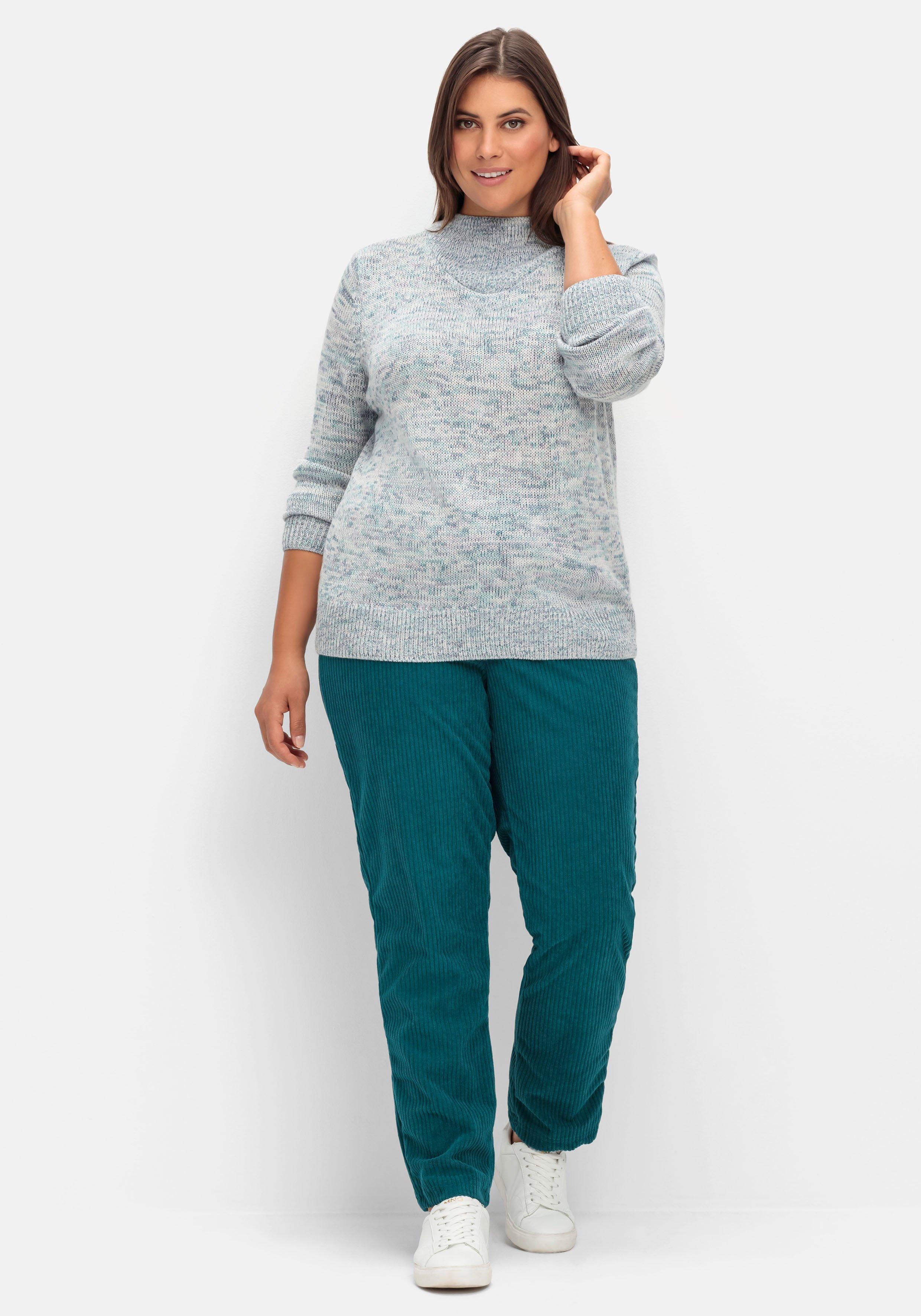 Gerade Cordhose mit Gummizugbund