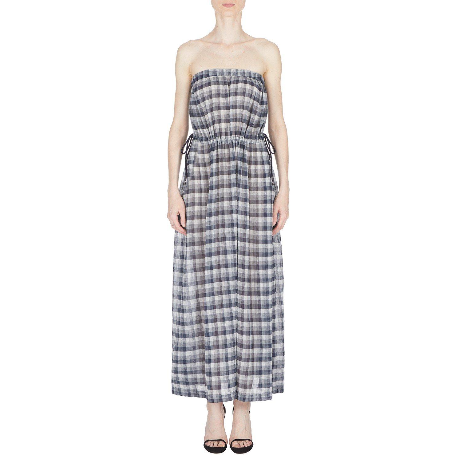 Emporio Armani Check Print Maxi Dress